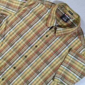 Sherpa Adventure Gear Plaid Button‎ Up Shirt Mens XL UPF 50 Short Sleeve